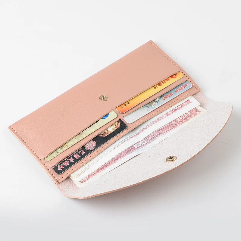 

Female Wallet Gray/blue/green/pink/black Women Wallets and Purses PU Leather Hasp Long Purse Female 2021 Women's Wallet