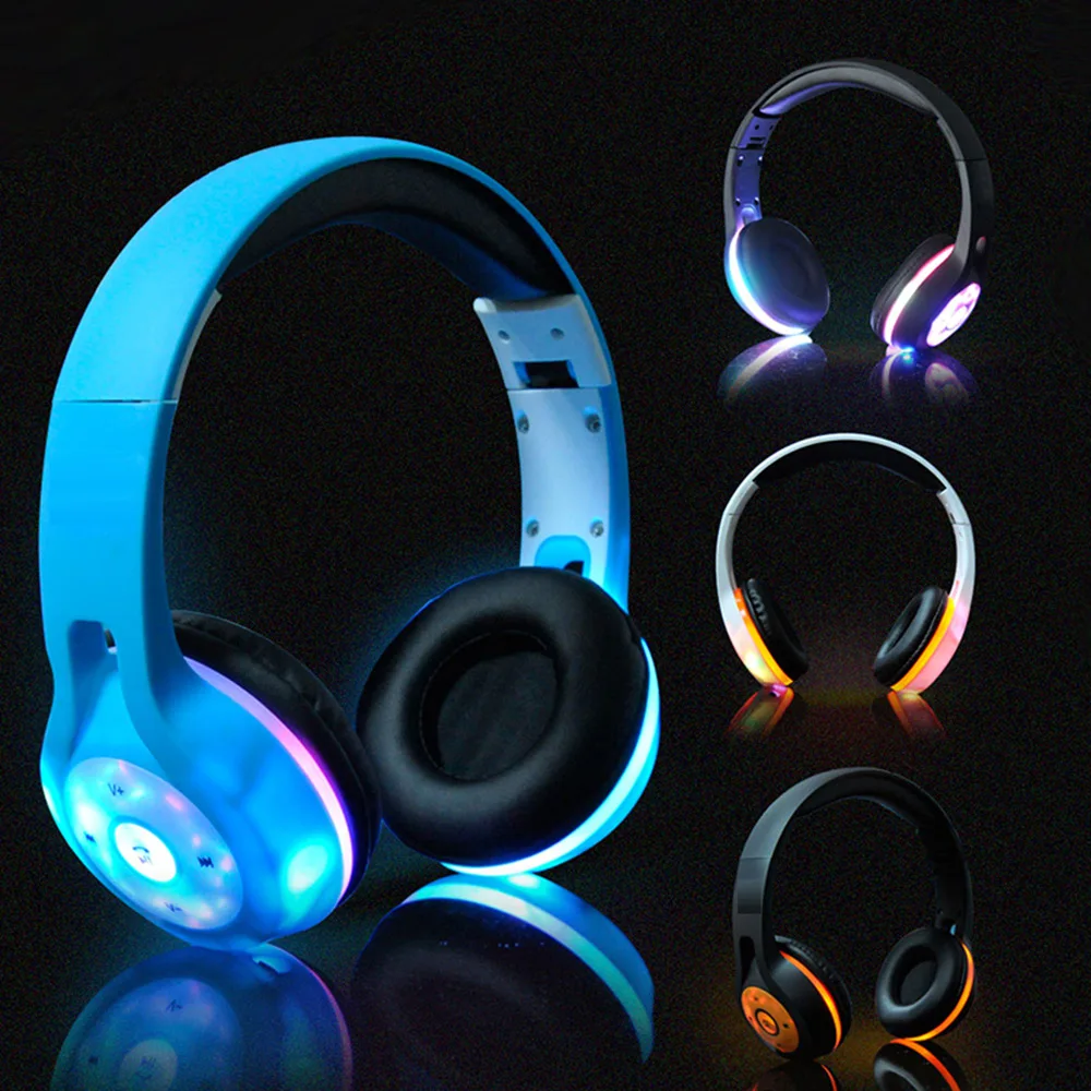 

New Private Model LED Shiny Bluetooth Headset E-commerce Explosion Model Mobile Phone Universal Music Headphones