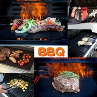 12pcs non stick bbq grill mat 4033cm baking mat cooking grilling sheet heat resistance easily cleaned kitchen for party