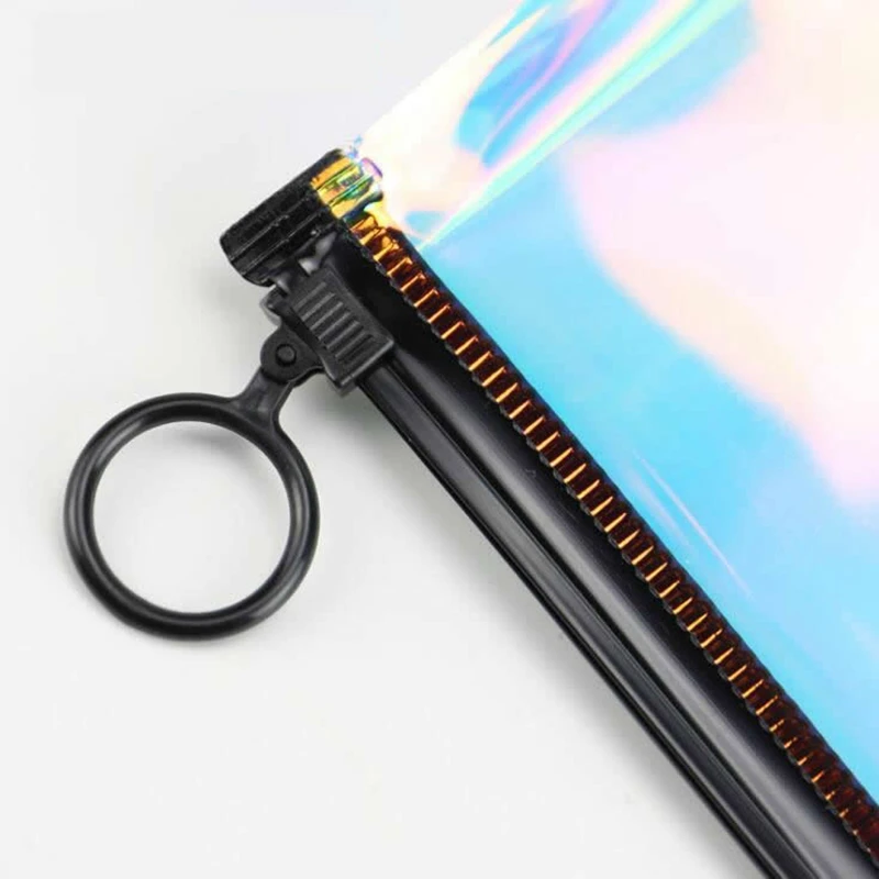 Модная прозрачная косметичка с блестками Дорожный чехол на молнии для макияжа