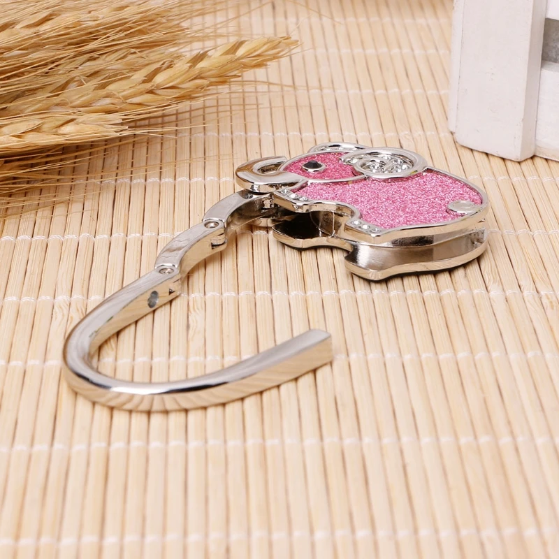 2020 Новая розовая Складная Настольная сумка крючок в форме слона вешалка кошелек