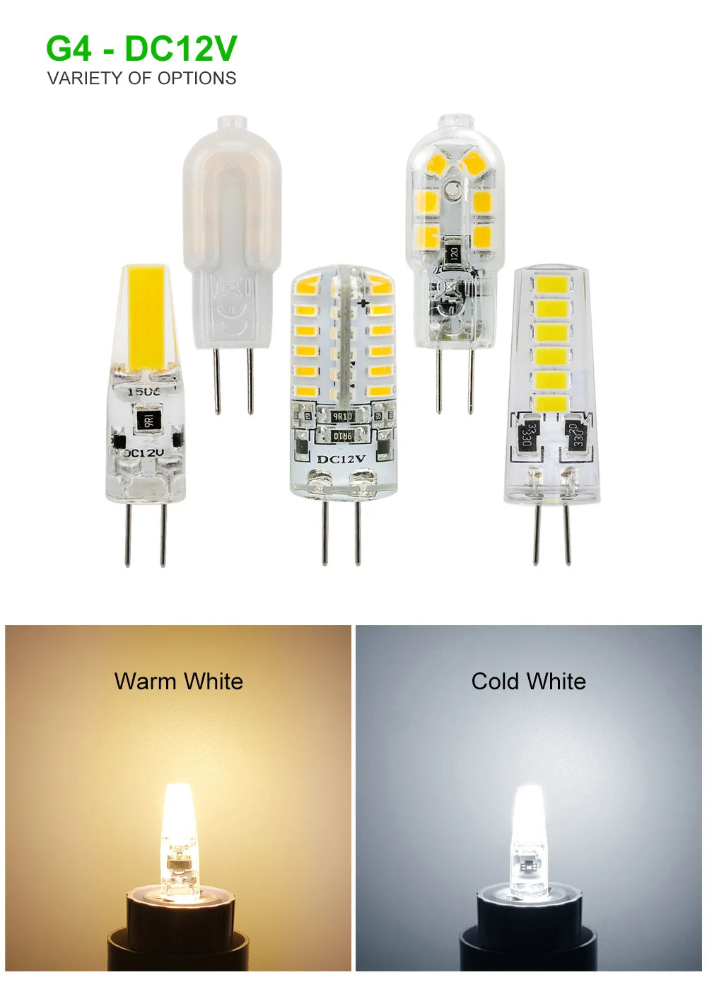 Мини G4 светодиодный лампы 3W 5W 6W DC12V 3014 2835 5730 SMD COB светильник лампы заменить галогенные G4 лампы