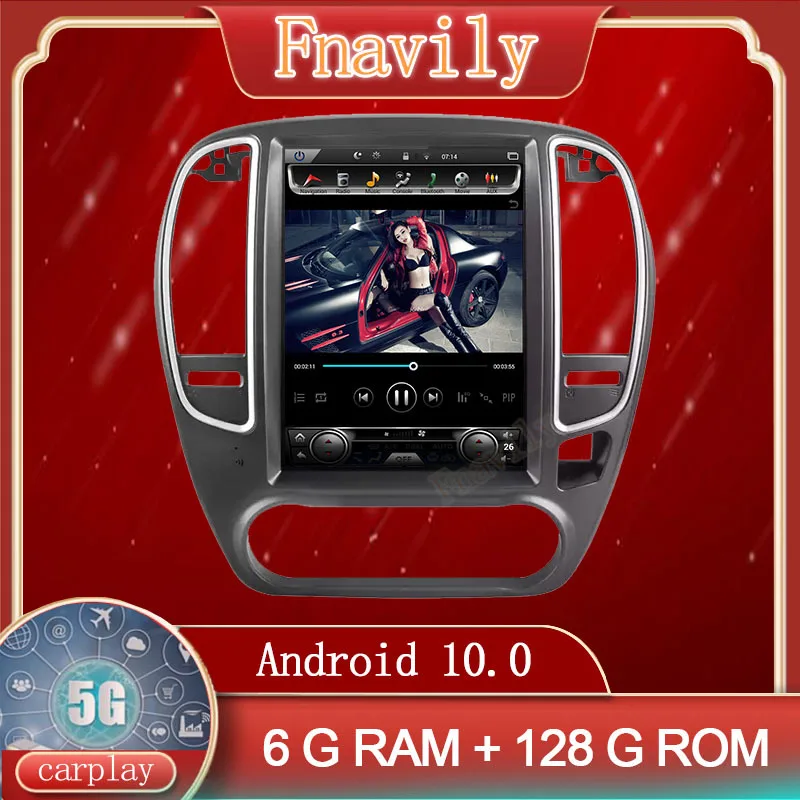 

Fnavily Android 10 Car Radio For Nissan Sylphy Car Multimedia System Player GPS Navigation Vertical Screen Tesla Style 10.4"