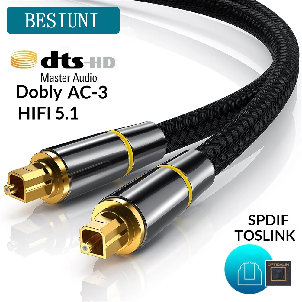 Цифровой оптоволоконный оптический аудиокабель Toslink HIFI 5 1 SPDIF OD6.0 для ТВ приставки