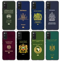 algerian passport pattern soft tpu border phone case for samsung galaxy s galaxy a and note case