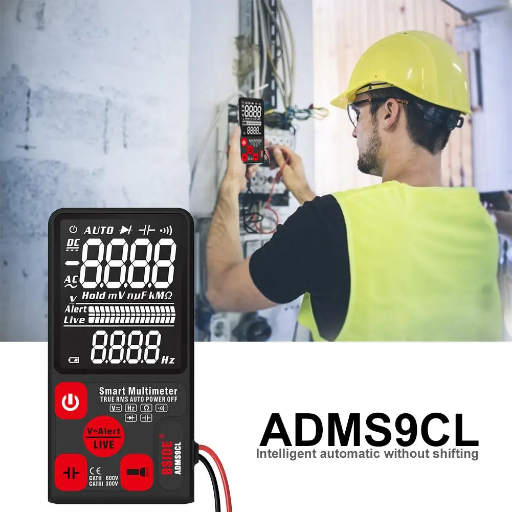 Мультиметр BSIDE ADMS7/S9CL цифровой ультрапортативный вольтметр с 3-строчным