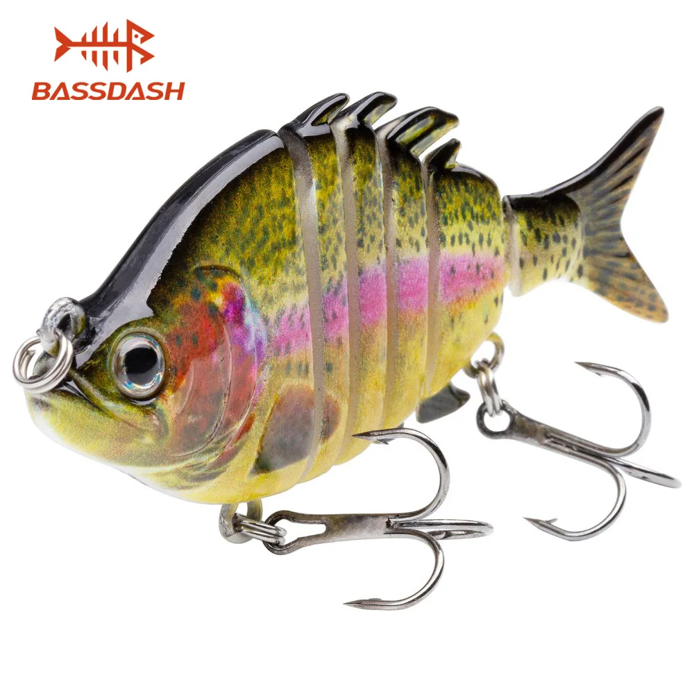 Bassdash сток зазор мульти Соединенные рыболовные приманки SwimPanfish Crankbait Hard Topwater 6 3 см/9