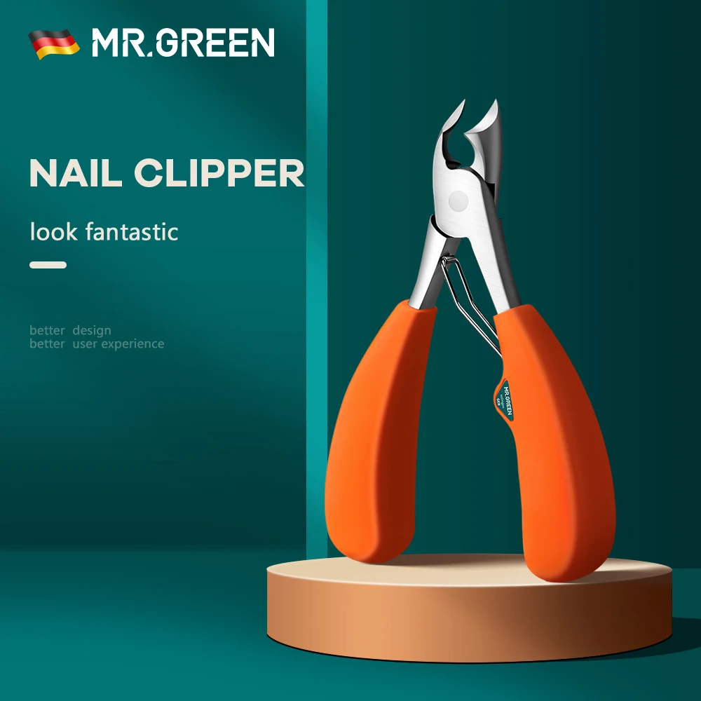 

MR.GREEN Thick Nail Clippers Pedicure Nippers Remove Onychomycosis Ingrown Hard Toenails Plier Manicure Tong Big Mouth