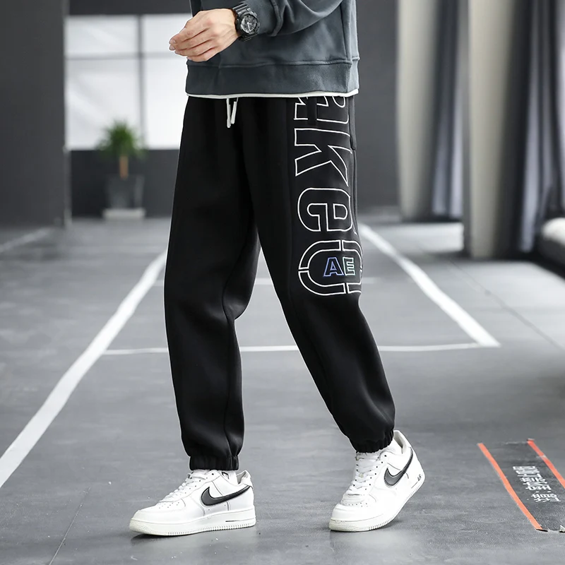 

LIFENWENNA M-8XL Fashion Men's Jogger Pants New Autumn Letters Drawstring Trousers Casual Streetwear Tracksuits Gym Sweatpants