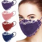 Деликатная Кружевная аппликация моющаяся многоразовая маска для лица модная маска многоразовая маска