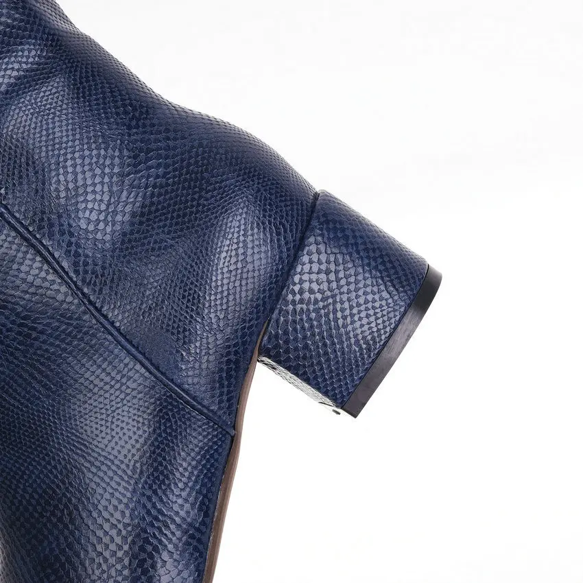 Женские сапоги до колена ESVEVA из искусственной кожи с острым носком на среднем