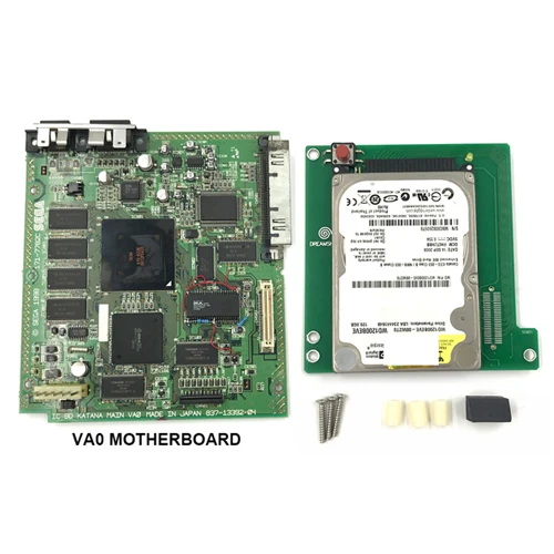 VA0 red logo Оригинальная игровая консоль VA0 VA1 120G с внутренним жестким диском, материнская плата для sega Dreamcast DC w/120 шт. игр - Цвет: VA0 red logo