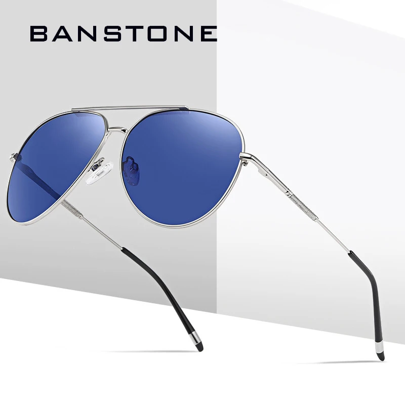 

BANSTONE Mens Polarized Sunglasses for Sports Outdoor Driving Polaroid Sunglasses Men Pilot Metal Frame Sun Glasses Gafas De Sol