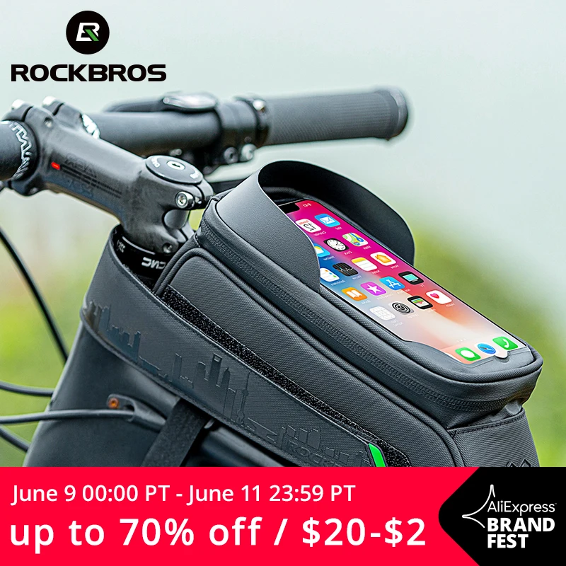 Велосипедная сумка ROCKBROS водонепроницаемая велосипедная Рама для телефона 5 8/6