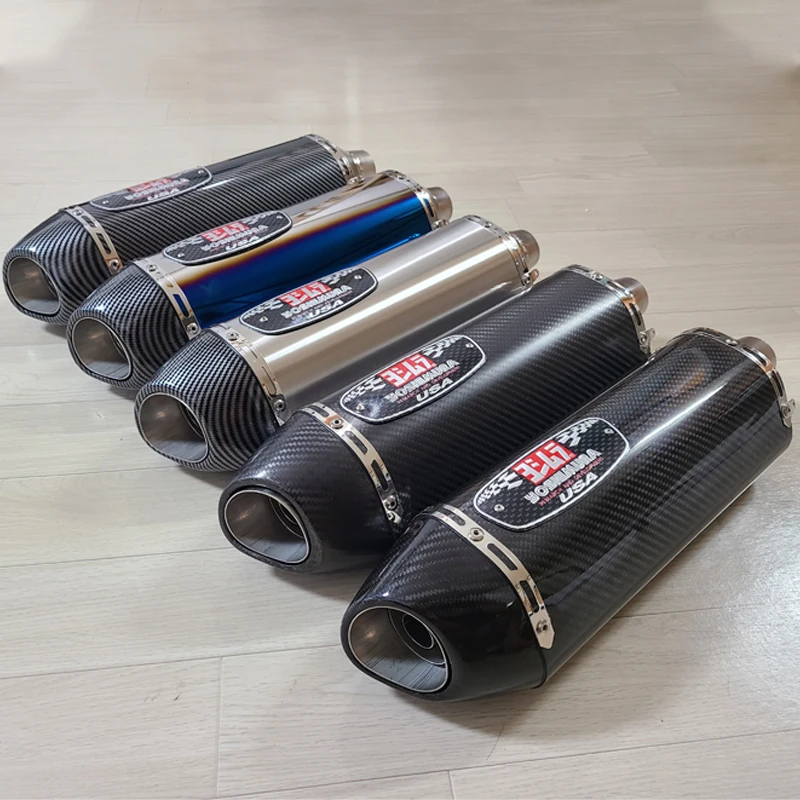 

Universal Motorcycle Yoshimura r77 modified Exhaust Pipe Carbon Fiber Muffler Silencer Slip On DB killer For PCX NMAX TMAX XMAX
