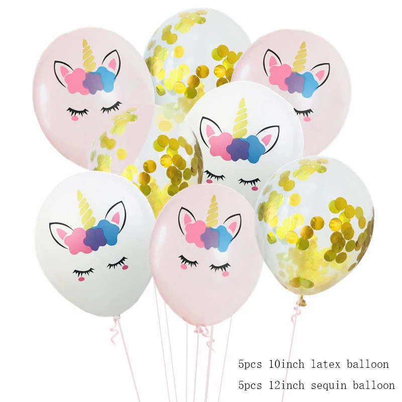 balloon 10pcs 12 шт. 12 дюймов Единорог вечерние шары детский душ латексные шары Свадебные украшения День Рождения Вечеринка DIY украшения - Цвет: balloon 10pcs