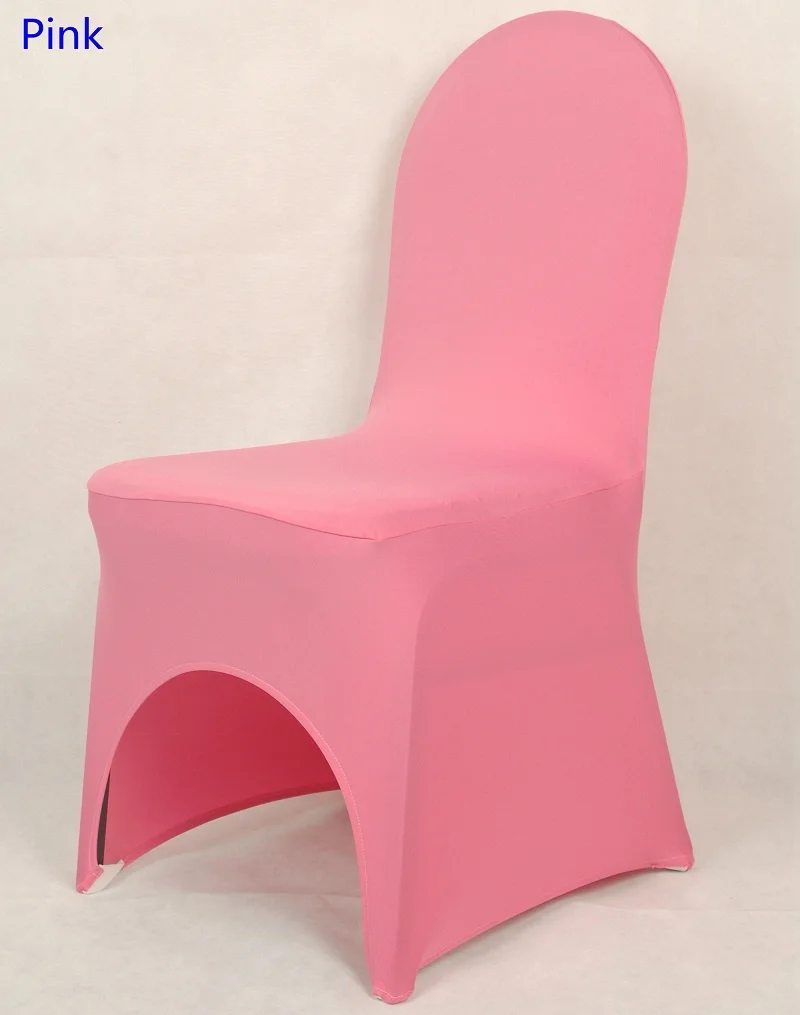 HOT PINK 24 цвета чехлы на стулья из спандекса чехлы на стулья из Китая универсальные чехлы на стулья из лайкры для обеденного стула кухонные моющиеся толстые - Цвет: HOT PINK