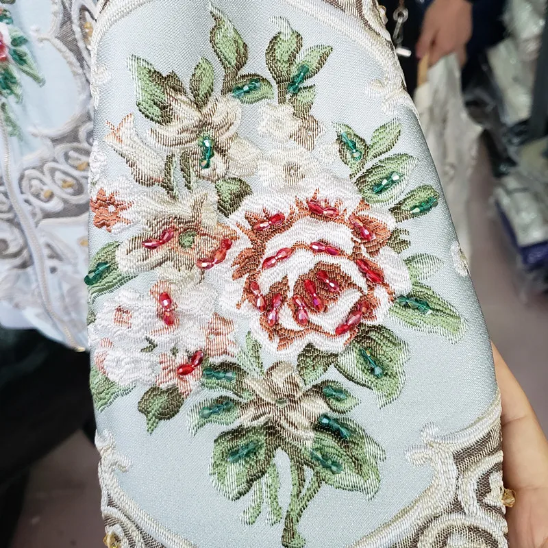 Осенняя роскошная женская куртка с вышивкой в стиле ретро дворца, украшенная бусинами