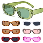 Очки солнцезащитные женские квадратные, модные небольшие солнечные очки в прямоугольной оправе, для улицы, брендовые дизайнерские мотоциклетные очки