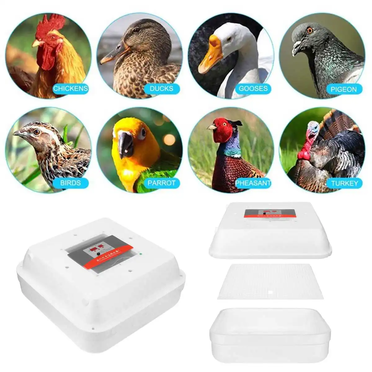 

40W Farm Hatchery Incubator Half-Automatic Chicken Egg Incubator Hatchery Equipment 106 Eggs Incubator Machine Duck Bird Brooder