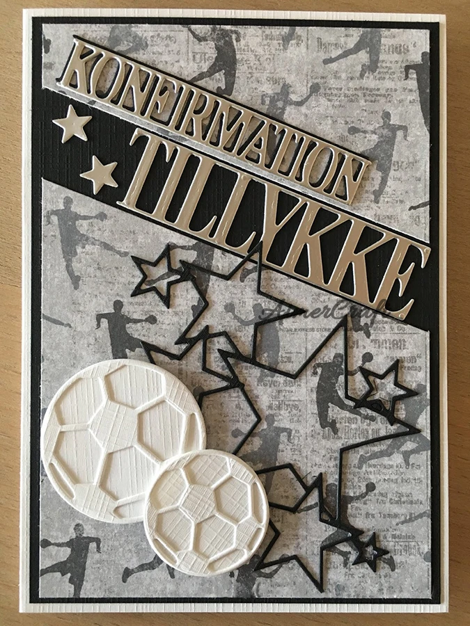 Футбольная металлическая режущая штамповка трафарет для скрапбукинга Сделай