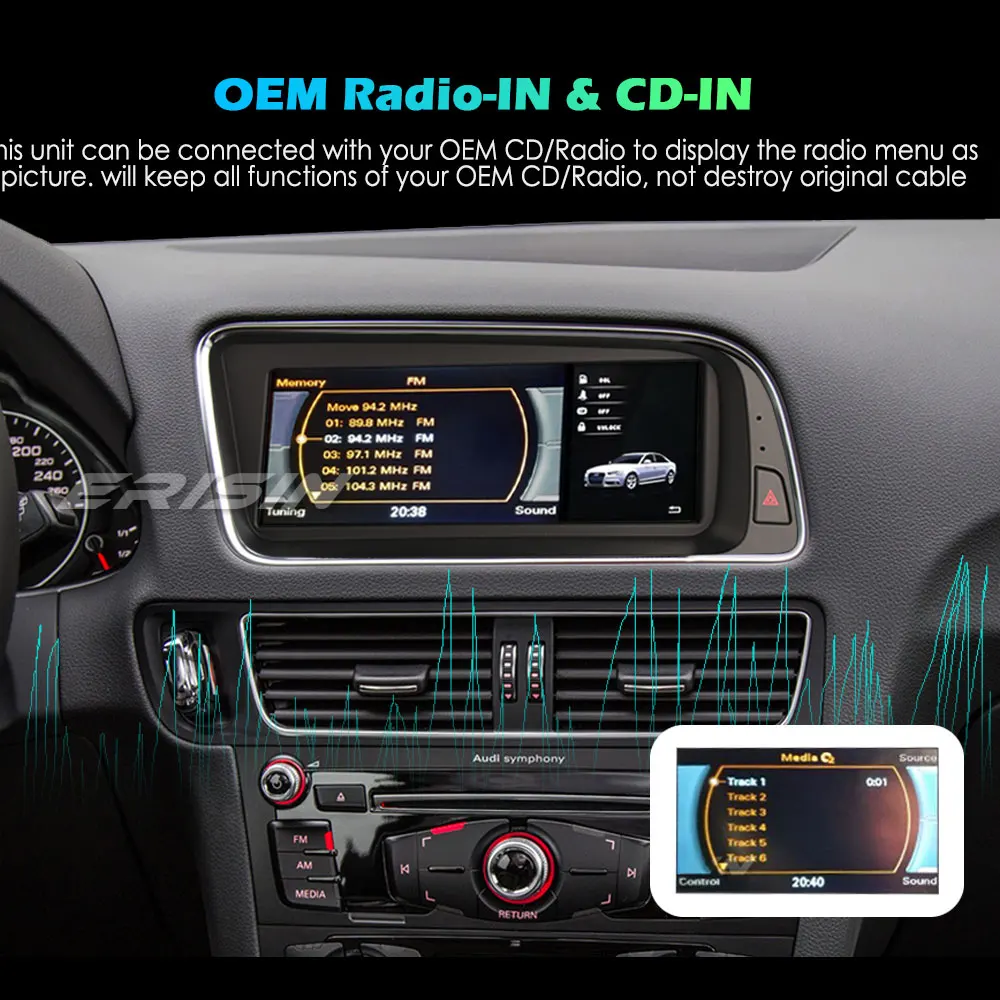 Erisin 2605 8 &quotCarPlay Android 10 0 Автомобильная стерео Автомагнитола GPS SWC DAB + USB RDS 4G Navi Sat Nav