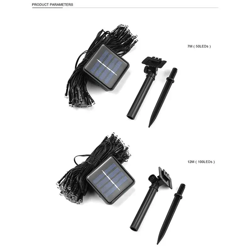 MeterMall 50/100 светодиодный светильник на солнечной энергии рождественское сказочное