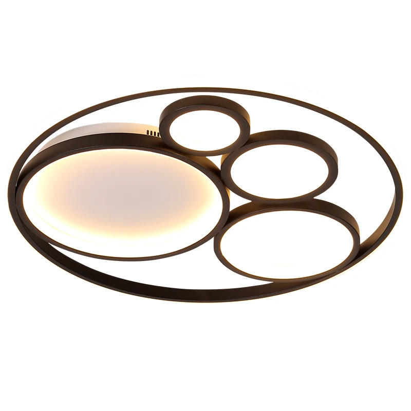 

Modern LED Ceiling chandelier Surface mount for bedroom living room aisle iron body Black and White chandelier lighting