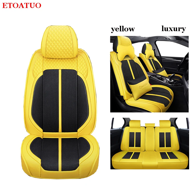 Чехол из искусственной кожи на автомобильные сиденья чехлы льняного волокна для