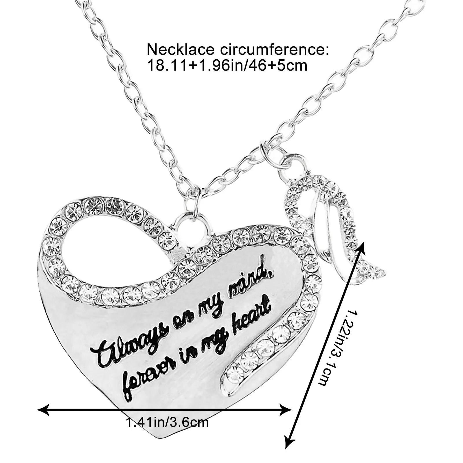 

Necklace New Diamond-encrusted Angel Wing Love Necklace Girls Highlights Your Personality Jewelry Gift