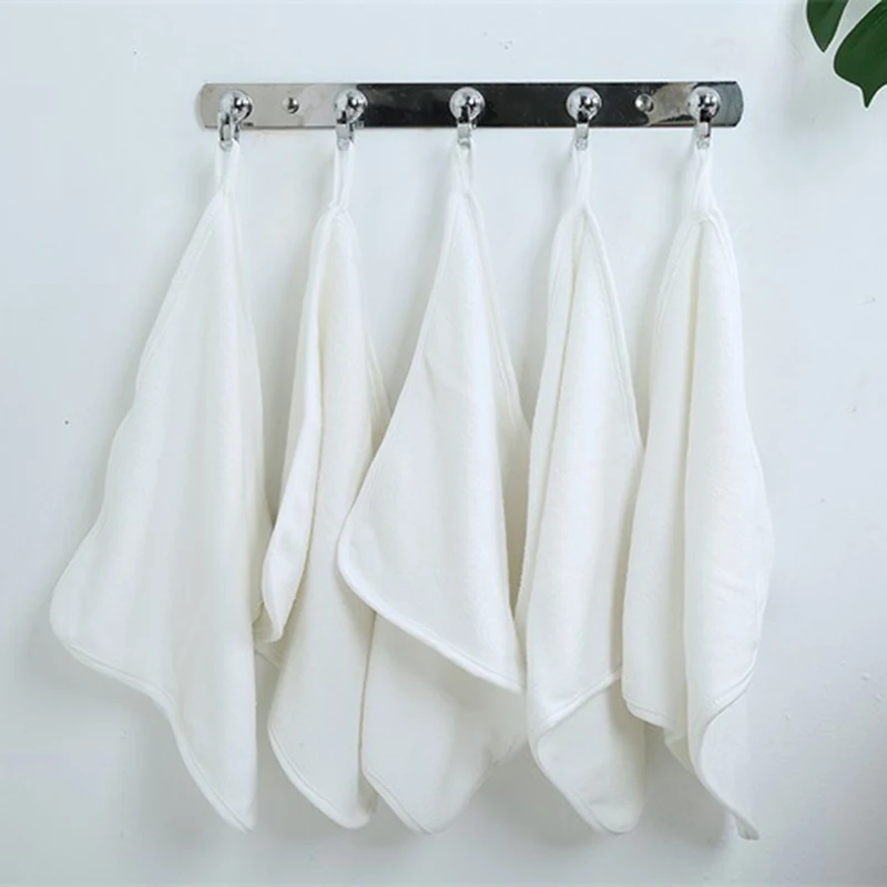 

Высококачественное белое хлопковое детское полотенце, мягкая ткань, абсорбирующее детское маленькое квадратное полотенце, детское полоте...