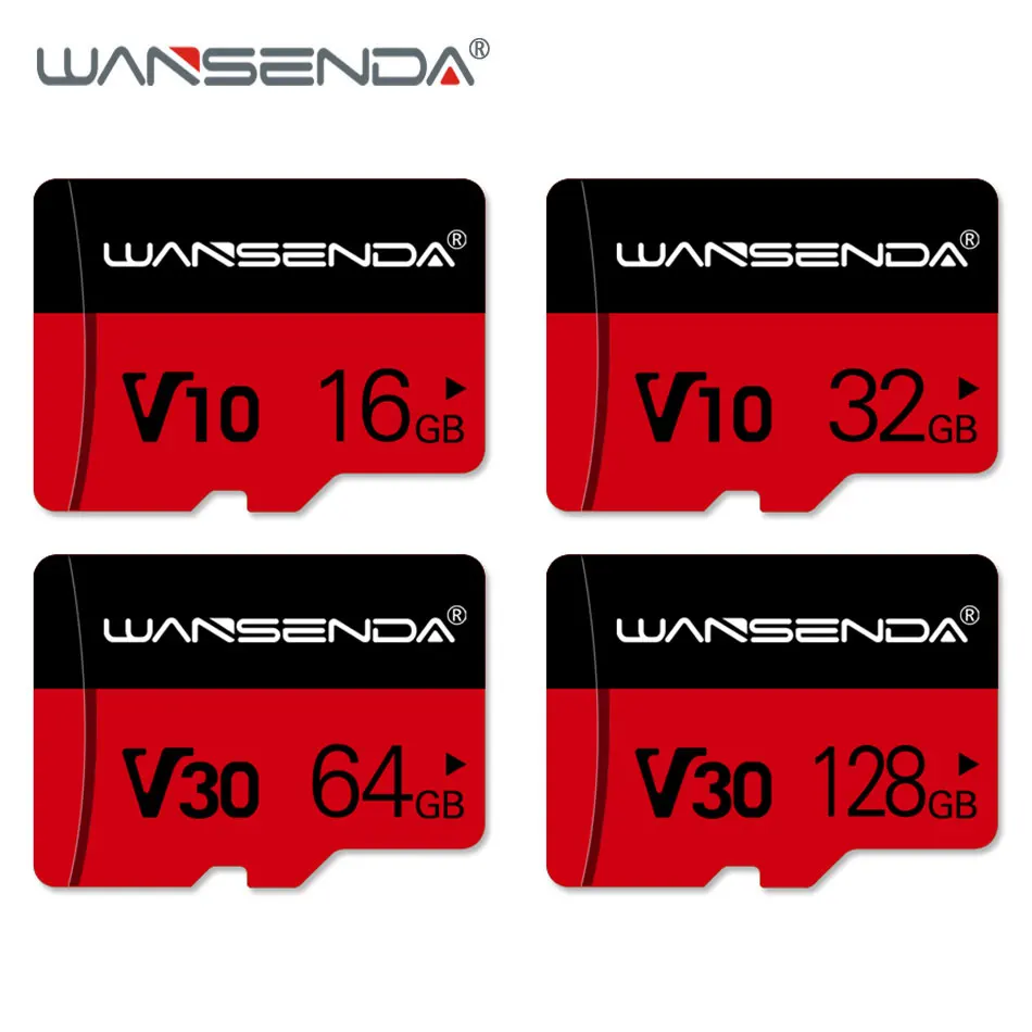 

Hotsale WANSENDA Memory Card 128GB Flash Card 4GB 8GB 16GB 32GB 64GB TF Card V10 V30 mini SD Card for Smartphone Tablet PC