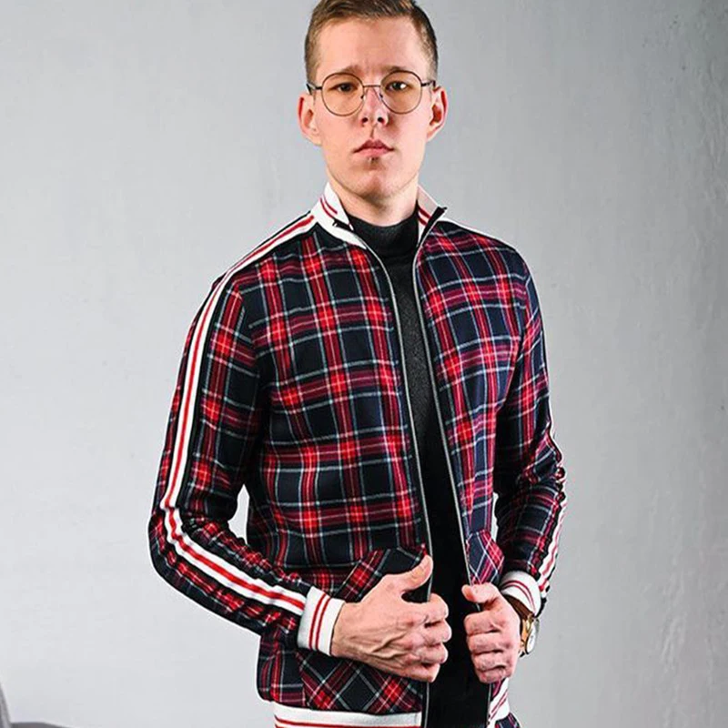 

2021 NEW Autumn Men Casual Zipper Jacket Sports Wear Street High Collar Jackets Quality Sweatshirt Casual Fashion Top M-3XL