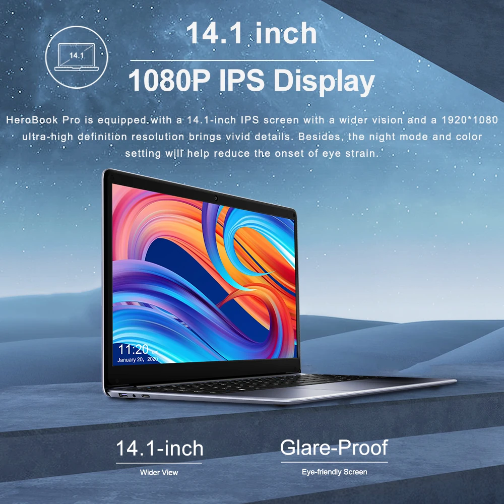 Ноутбук CHUWI HeroBook Pro 14 1 дюйма Intel Gemini Lake N4020 Windows 10 8 + 256 ГБ SSD | Компьютеры и офис