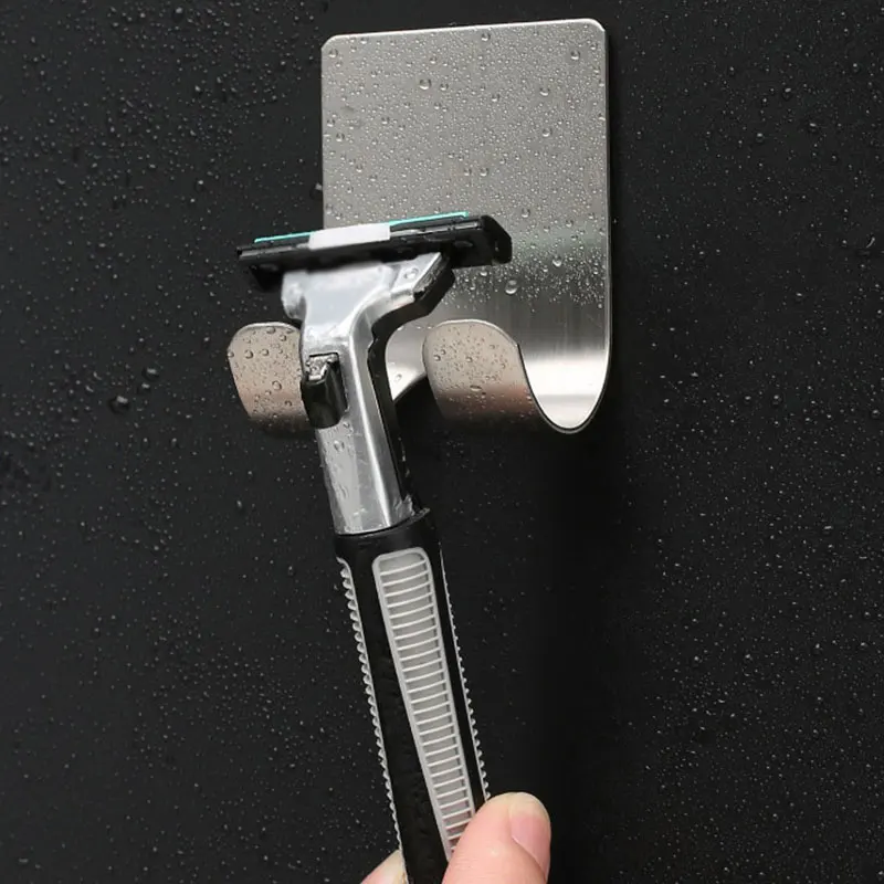 

1Pcs Razor Holder Punch Free Men Shaver Shelf Storage Hook Wall Adhesive Shaving Razor Rack Household Bathroom Accessories