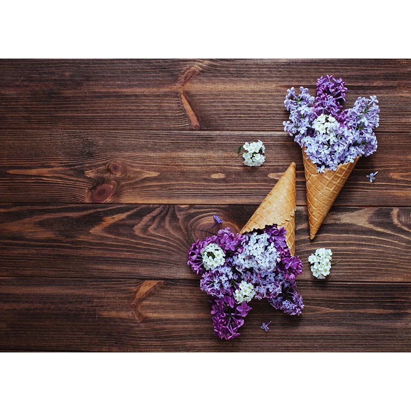 

ZHISUXI Vinyl Photography Backdrops Flower and Wood planks Theme Photo Studio Background 20212FL- 06