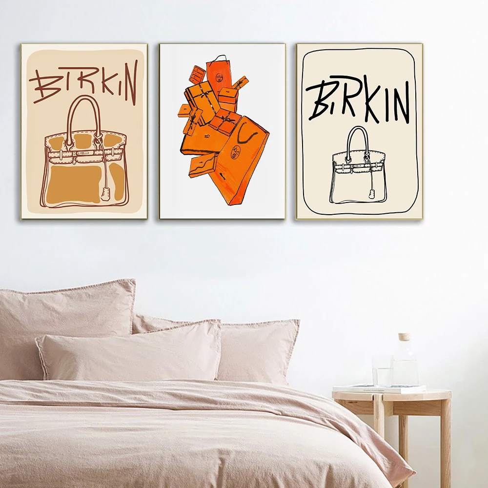 

Modern Fashion Bag Posters and Prints Pop Art Luxury Bags for Women Room Wall Decorative Canvas Painting Picture for Living Room