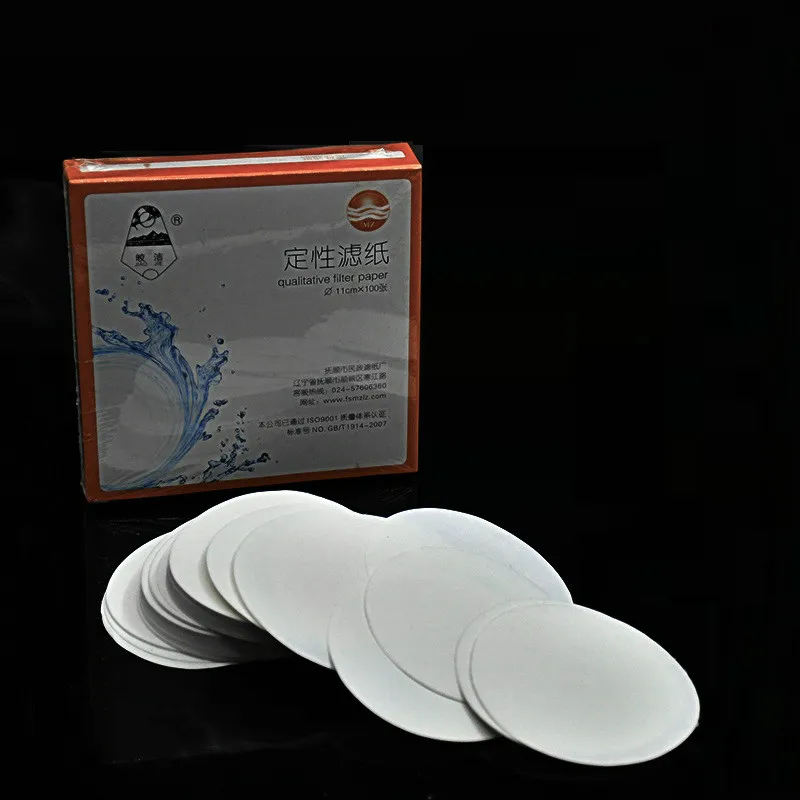 Qualitative Filter Circular Oil Detection Paper Laboratory Chemical Analysis Filtration Diameter 11 cm 100/PK | Канцтовары для
