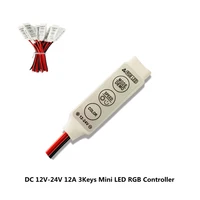 dc 12v 24v 12a 3keys led rgb mini driver controller dimmer for rgb 505035282835573056303014 smd led room strip lights