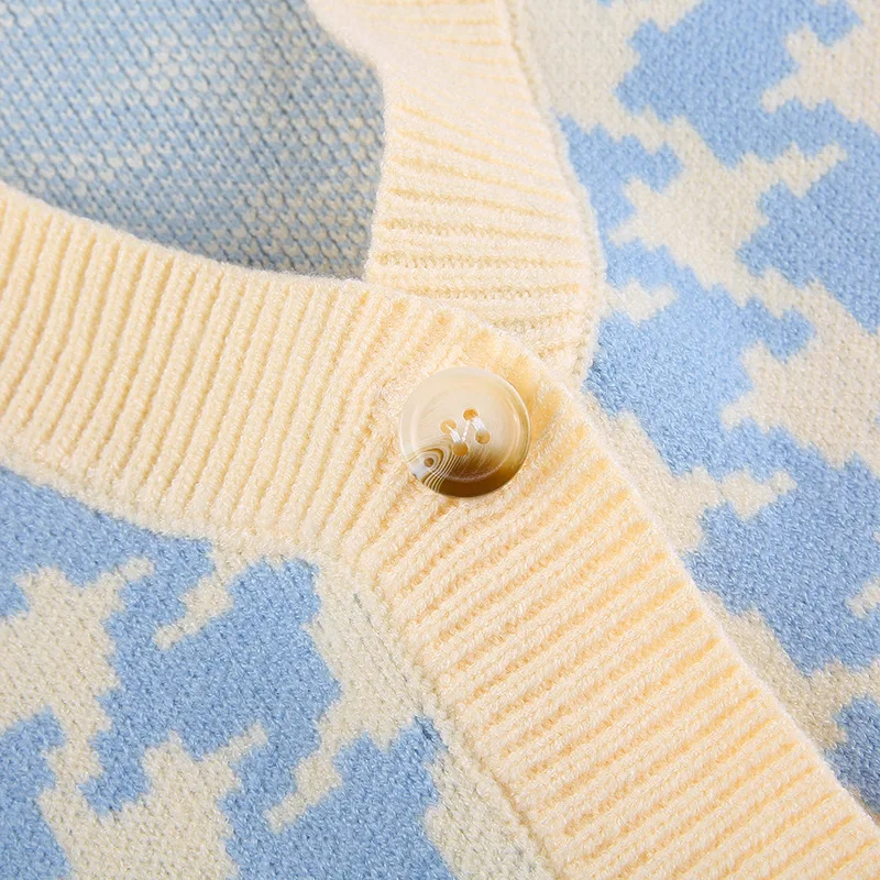 

V Neck Women Button Cardigan 2020 Long Sleeve Sweater Autumn Winter Knitted Loose Casual Jumper Streetwear Fashion Pull New Coat