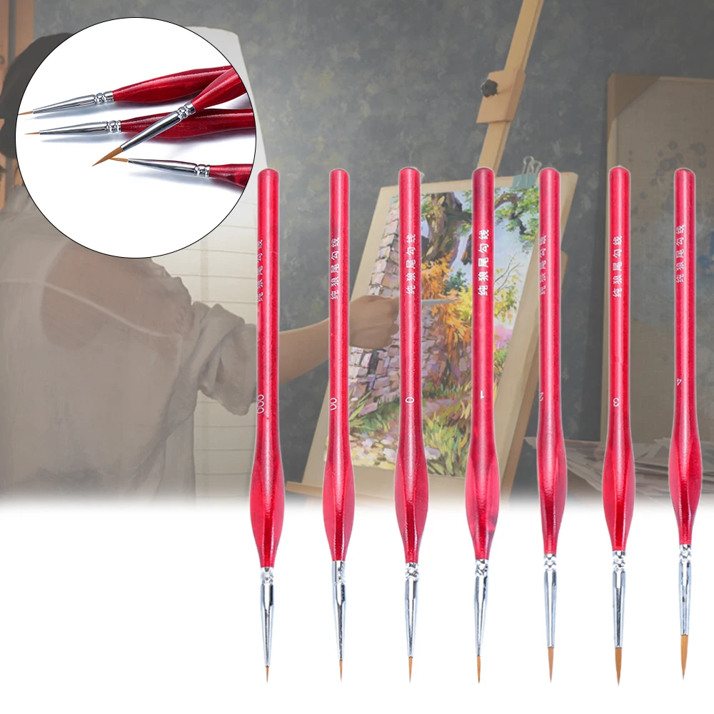 1 шт. деревянная ручка нейлоновый крючок для волос кисть рисования акварельной