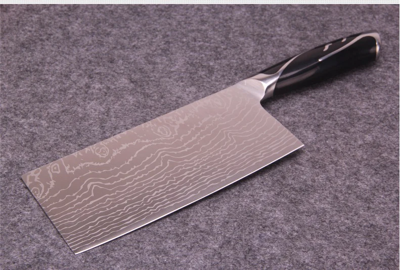 SHUOJI 4Cr13 кухонный нож из нержавеющей стали, китайский нож для нарезки филейных ножей, лазерный дамасский кухонный нож, немецкий нож