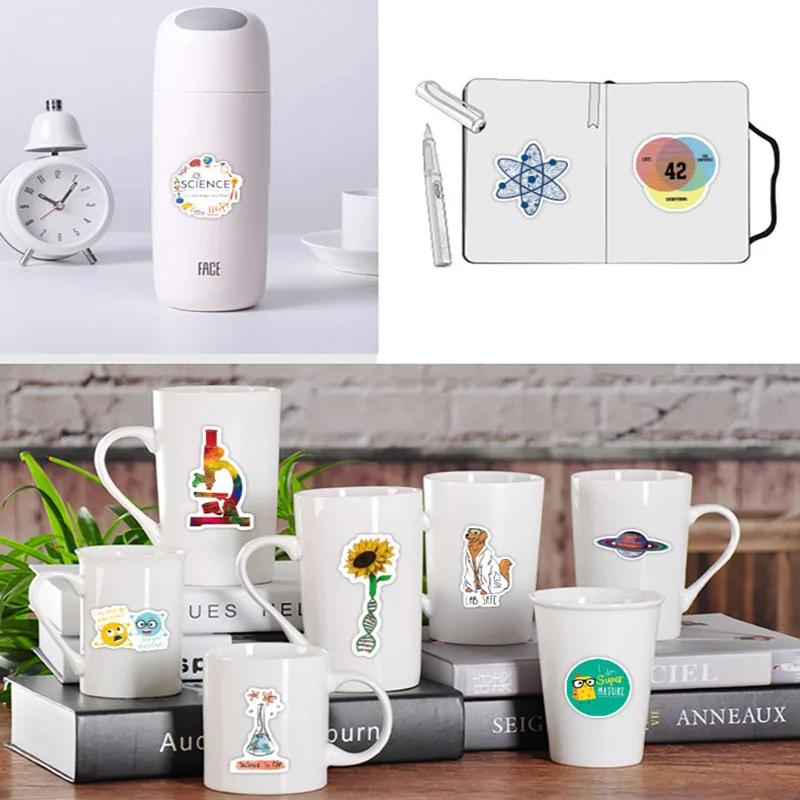 

10/30/50Pcs/Set Science Chemistry Laboratory For Snowboard Laptop Luggage Fridge Car- Styling Vinyl Decal Home Decor Sticker