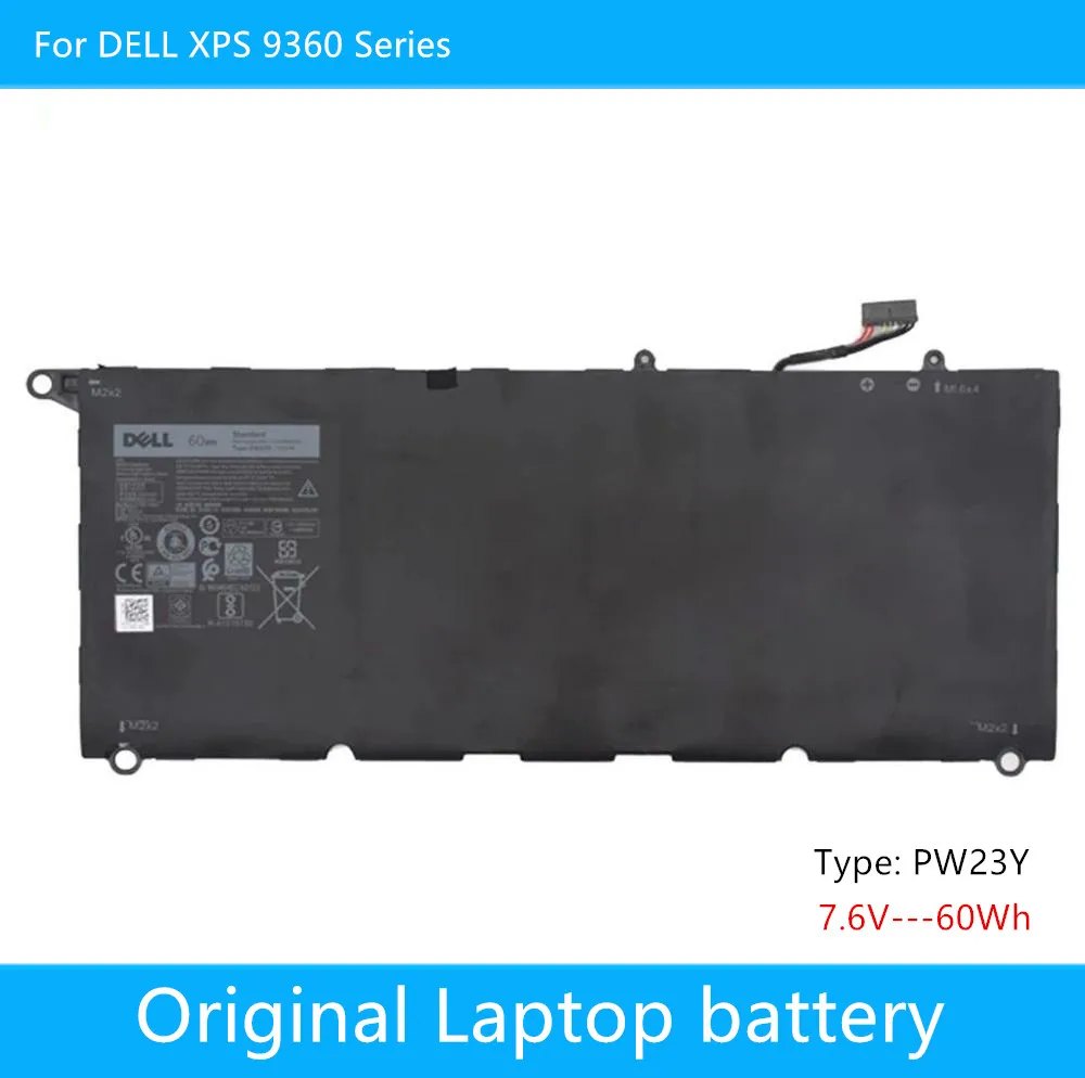 Оригинальная новая запасная батарея для ноутбука DELL XPS 13 9360 серии RNP72 TP1GT PW23Y 7 6 в 60