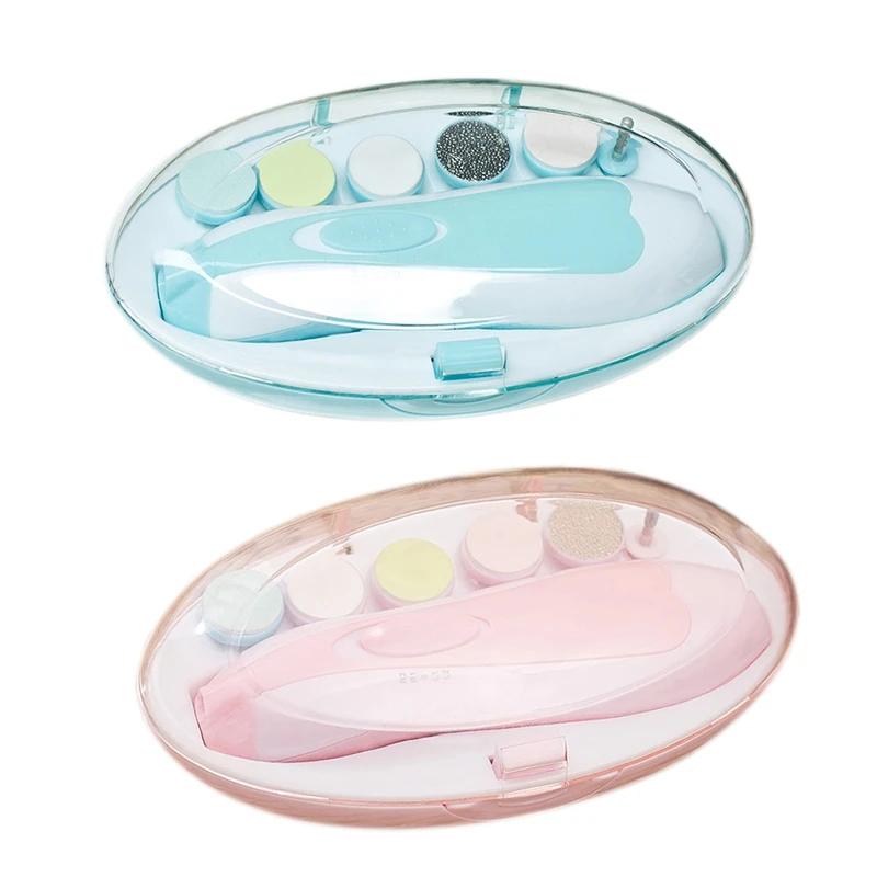 

Детский набор для ногтей, детский триммер для ногтей, электрическая пилка светодиодный светильник кой + безопасные детские ножницы для ногт...