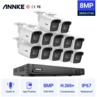 ANNKE 16CH 8MP со сверхвысоким разрешением Ultra HD, POE сети видеонаблюдения Системы с 12X 4K безопасности набор камер наблюдения аудио запись TF карты Поддержка