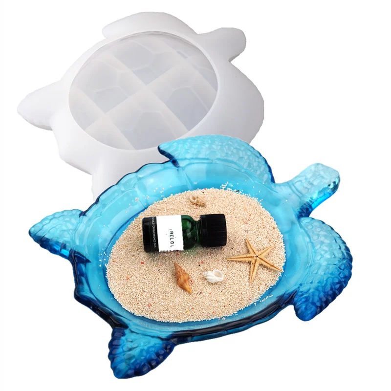 

Turtle Tray Silicone Mold DIY Epoxy Resin Tray Coaster Desktop Decoration Crafts Turtle Coaster Tray Storage Silicone Mold