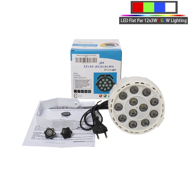 LED12x3 RGBW White DJworld беспроводной пульт дистанционного управления светодиодный плоский пар 12x3 Вт RGBW освещение белый корпус фиолетовый цвет для DJ Диско Музыка концертный бальный бар - Цвет: LED12x3 RGBW White