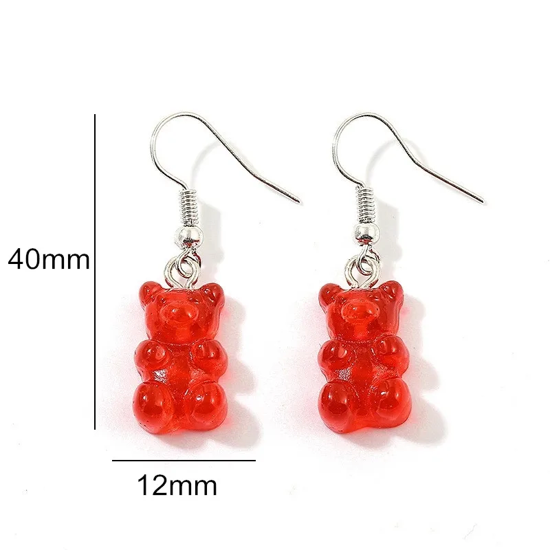 Оригинальные эффектные минималистичные висячие серьги желеобразные