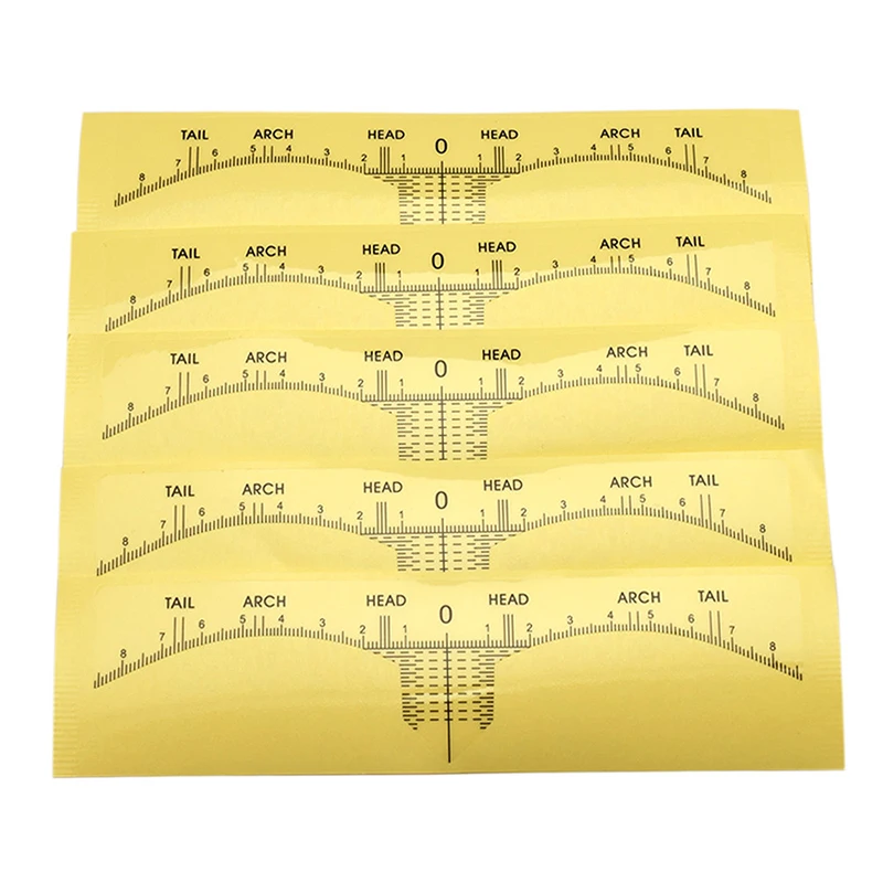 

10pcs Accurate durable Permanent Eyebrow Makeup Disposable Makeup Make Up Eyebrows Measure Ruler Tattoo Sticker Stencil Body Art